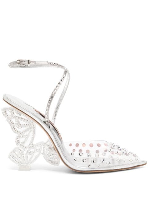 100mm Paloma crystal-embellished pumps