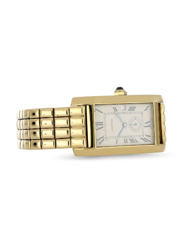 Lady Cartier Tank Louis Mini Yellow Gold with Bracelet circa 1990's