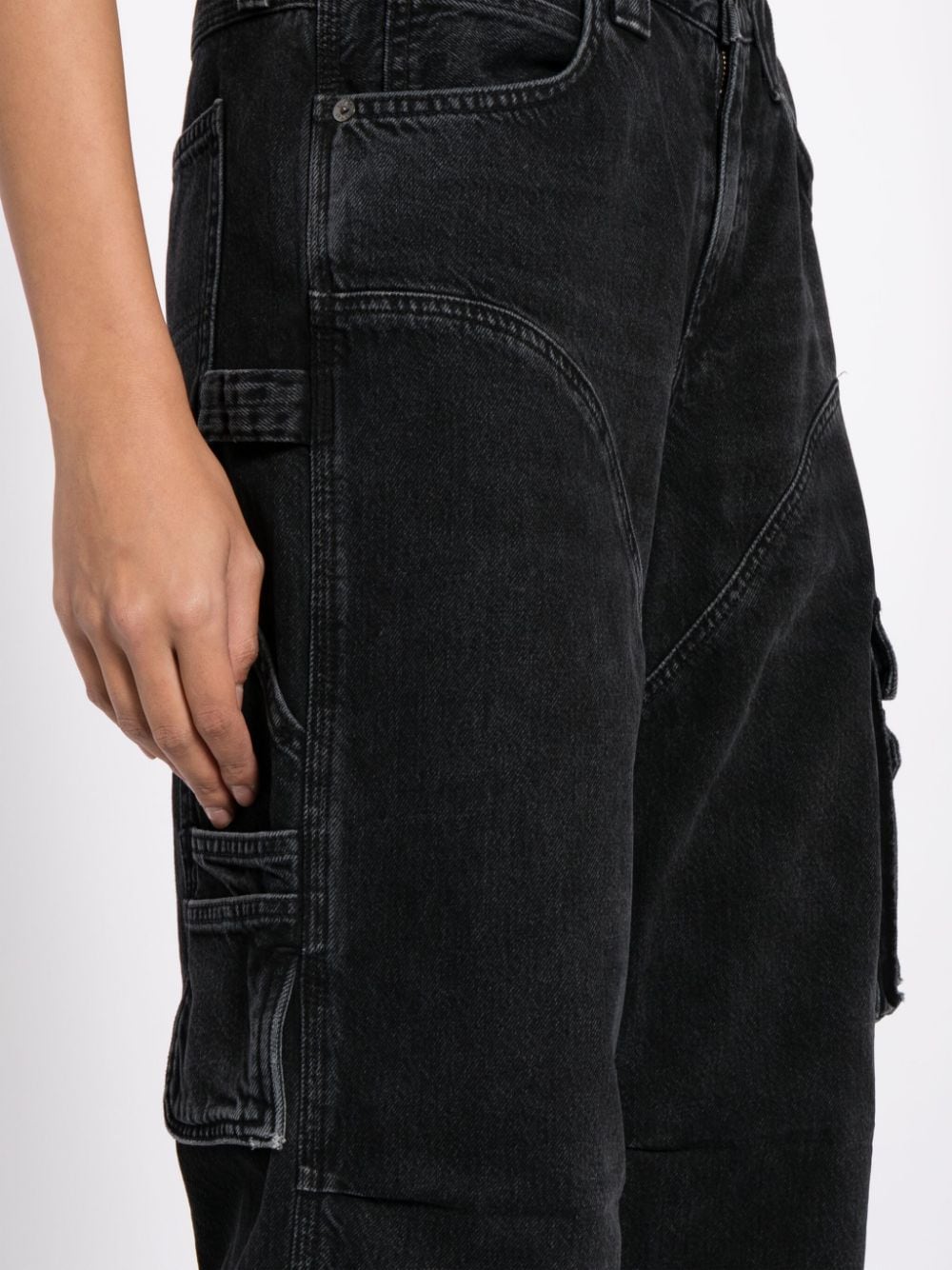 Shop Agolde Nera Straight-leg Jeans In Black
