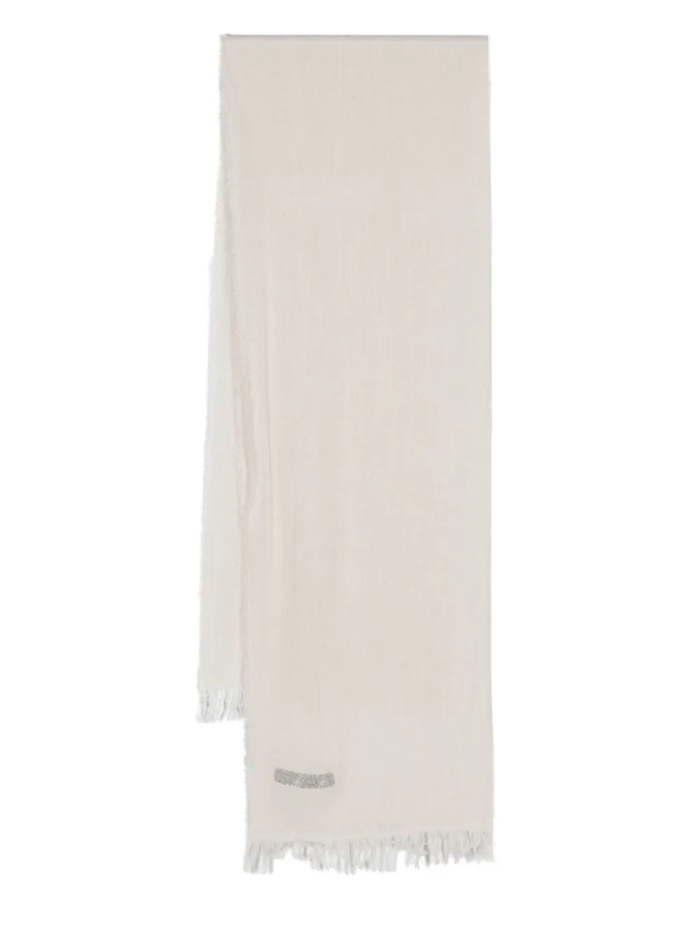 Fabiana Filippi Frayed Wool-blend Scarf In Neutrals