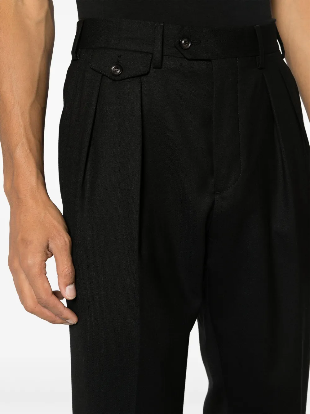 Lardini Wollen pantalon Zwart