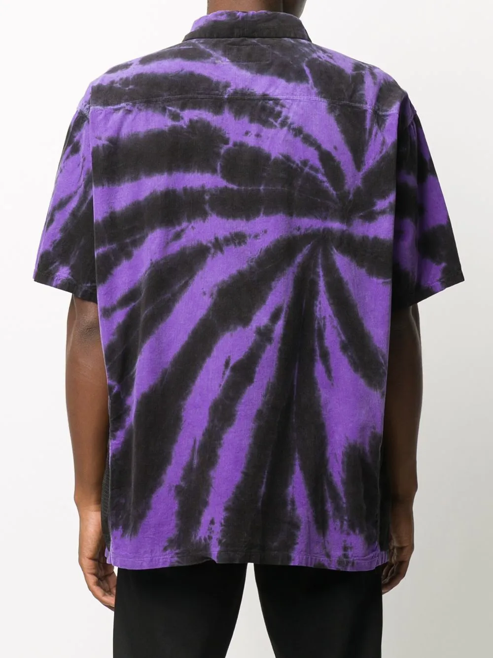 Neighborhood Overhemd met tie-dye print Zwart