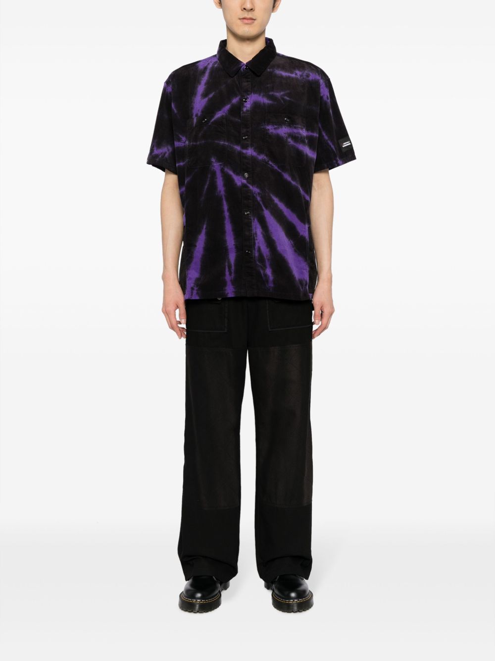 Neighborhood tie-dye cotton shirt - Black