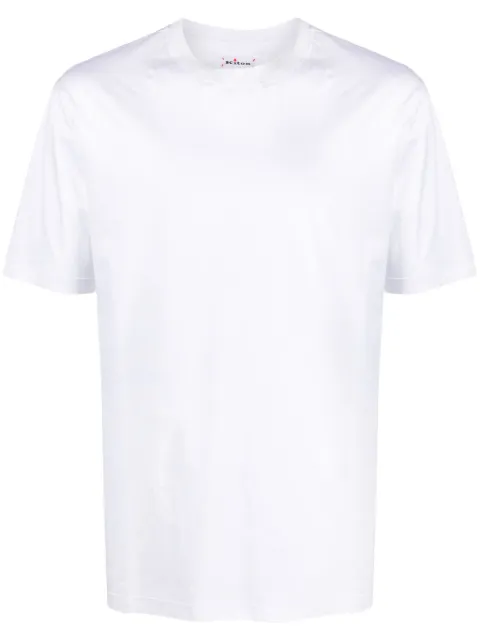 Kiton embroidered-detail cotton T-shirt