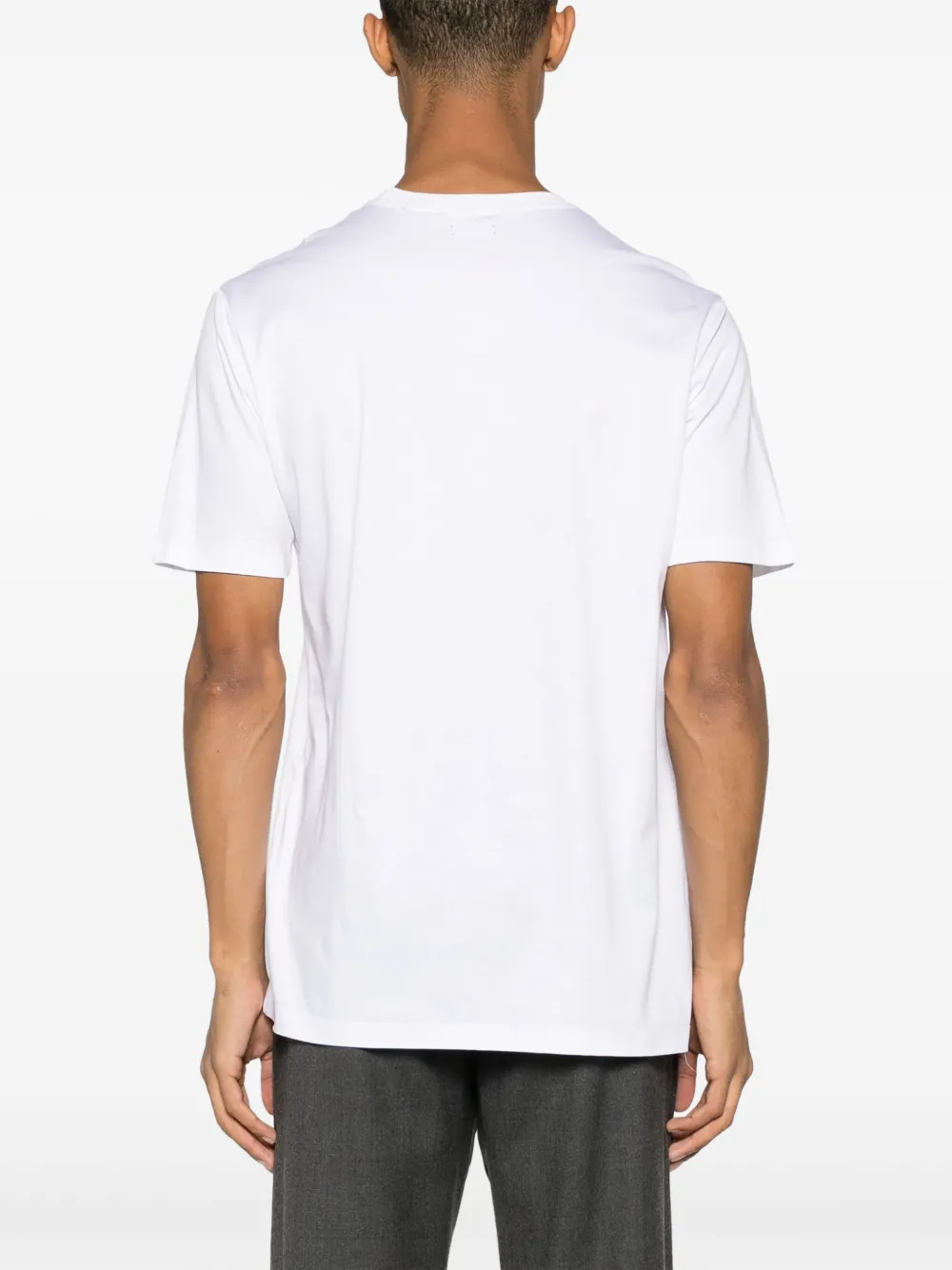 KITON EMBROIDERED-DETAIL COTTON T-SHIRT 