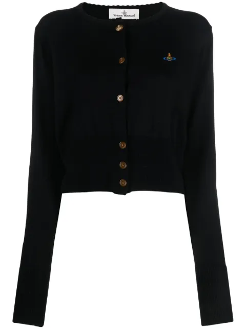 Vivienne Westwood Bea logo-embroidered cropped cardigan 