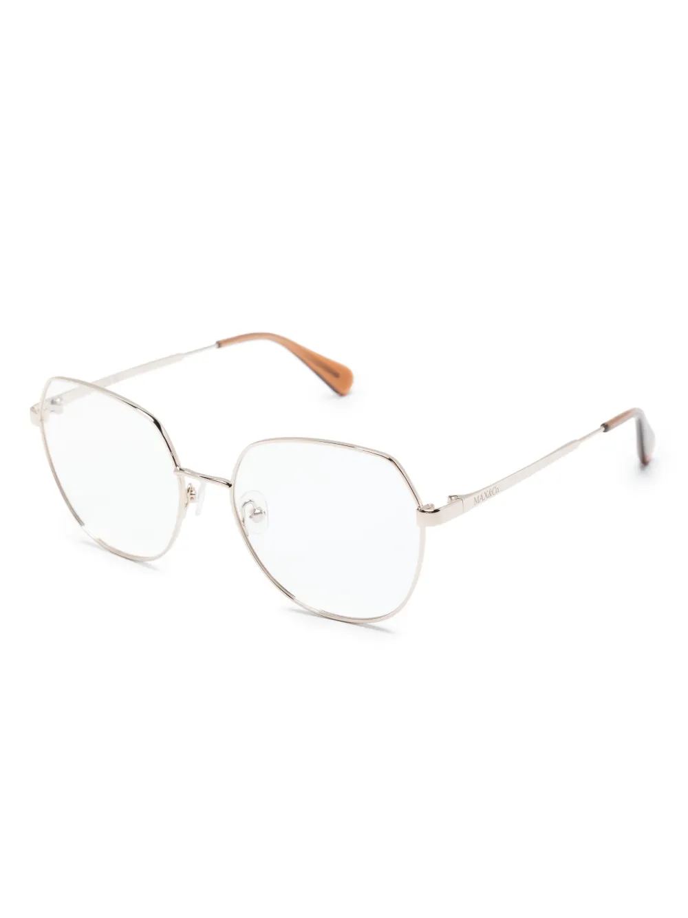 Max & Co Mo5089 Round-frame Glasses In Silver