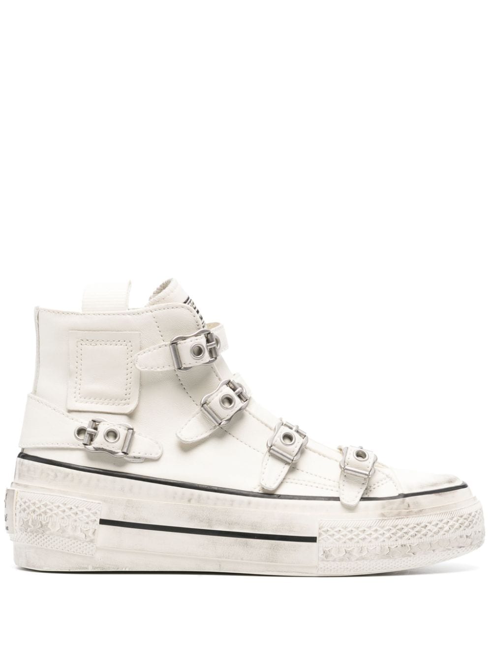 Shop Ash Rainbow Distressed-finish Sneakers In White