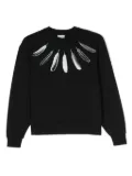 Marcelo Burlon County Of Milan Kids feather-print cotton sweatshirt - Black