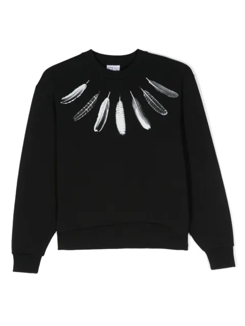 Marcelo Burlon County Of Milan Kids feather-print cotton sweatshirt