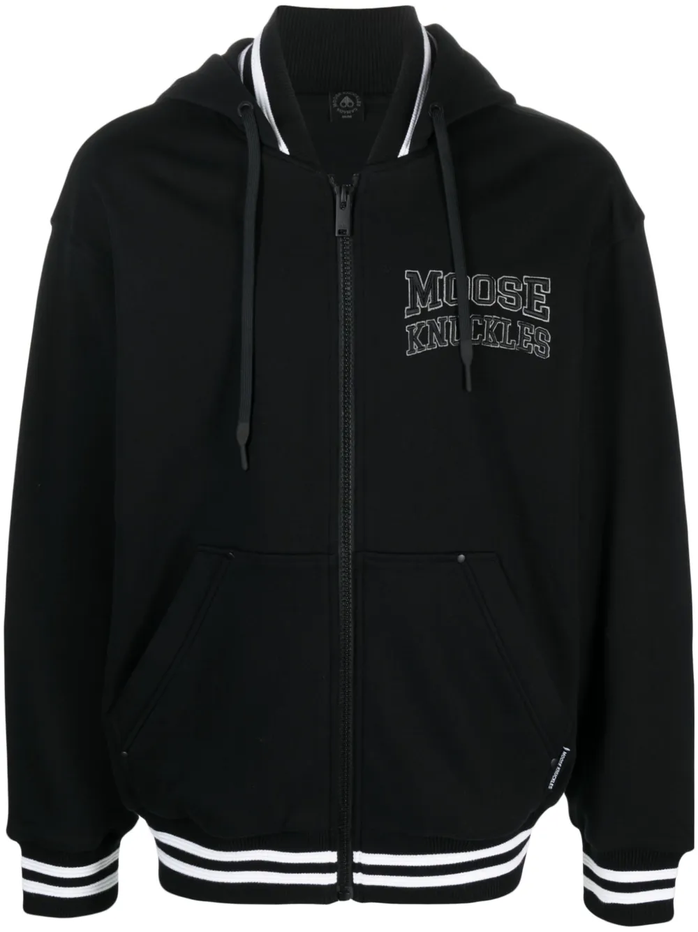 Moose Knuckles Jack met logopatch Zwart