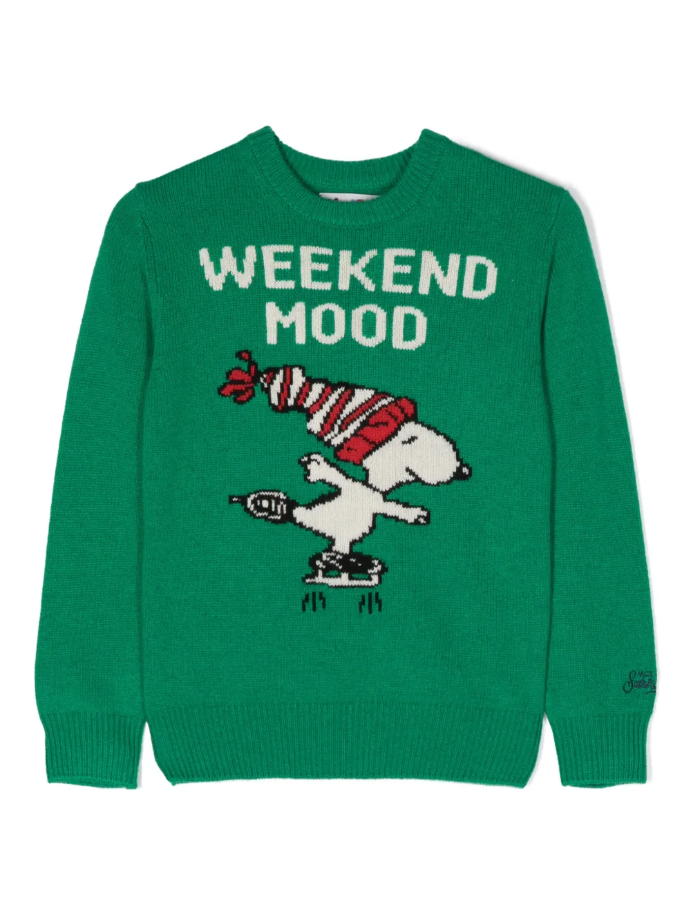 MC2 Saint Barth Kids x Peanuts™ intarsia-knit jumper - Verde