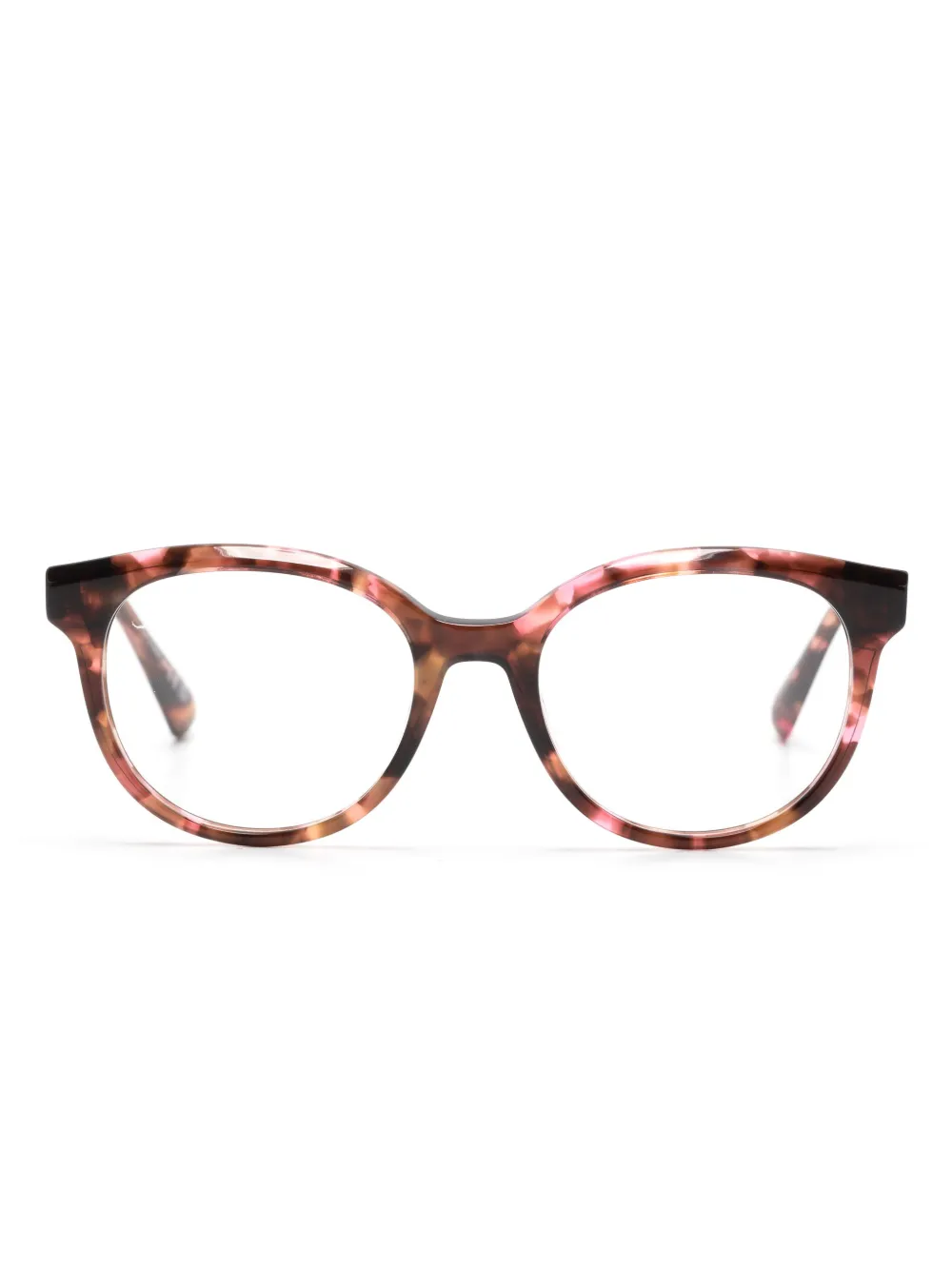 Max & Co Tortoiseshell-effect Round-frame Glasses In Pink