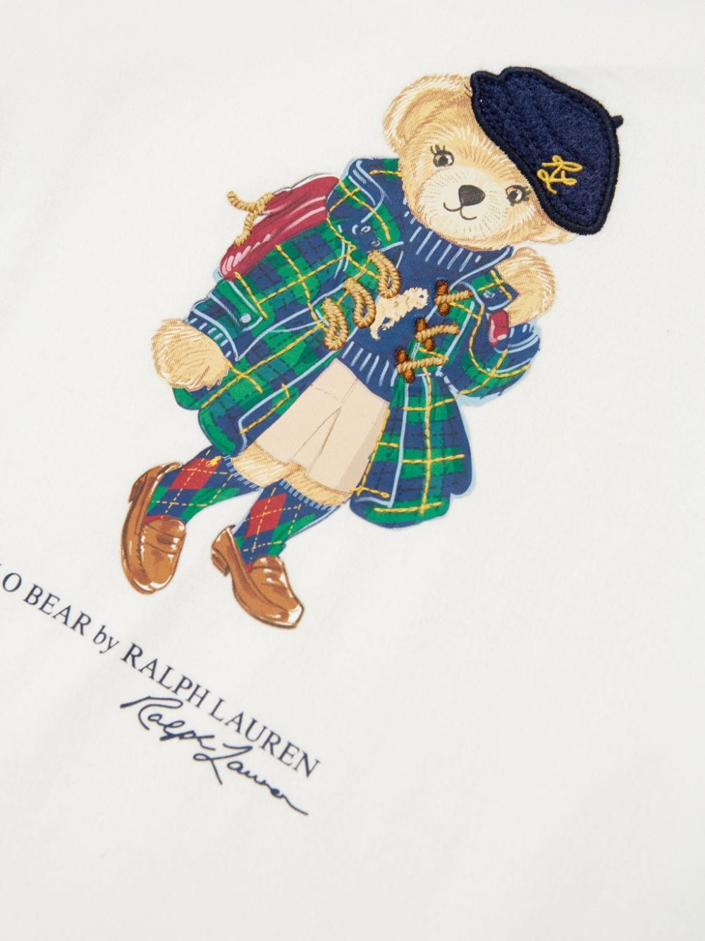 Ralph Lauren Kids Teddy Bear katoenen T-shirt Wit