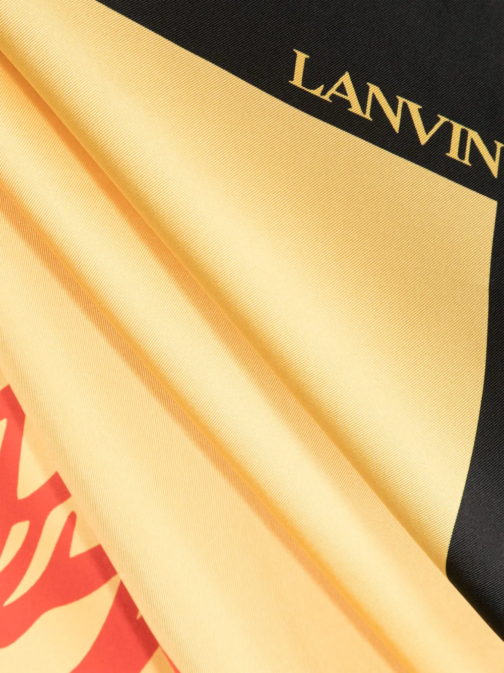 Shop Lanvin X Future Eagle-print Scarf In Yellow