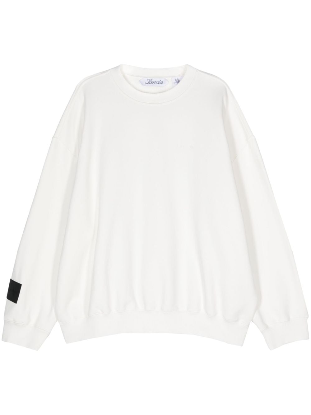 Lanvin Logo-print Cotton Sweatshirt In White