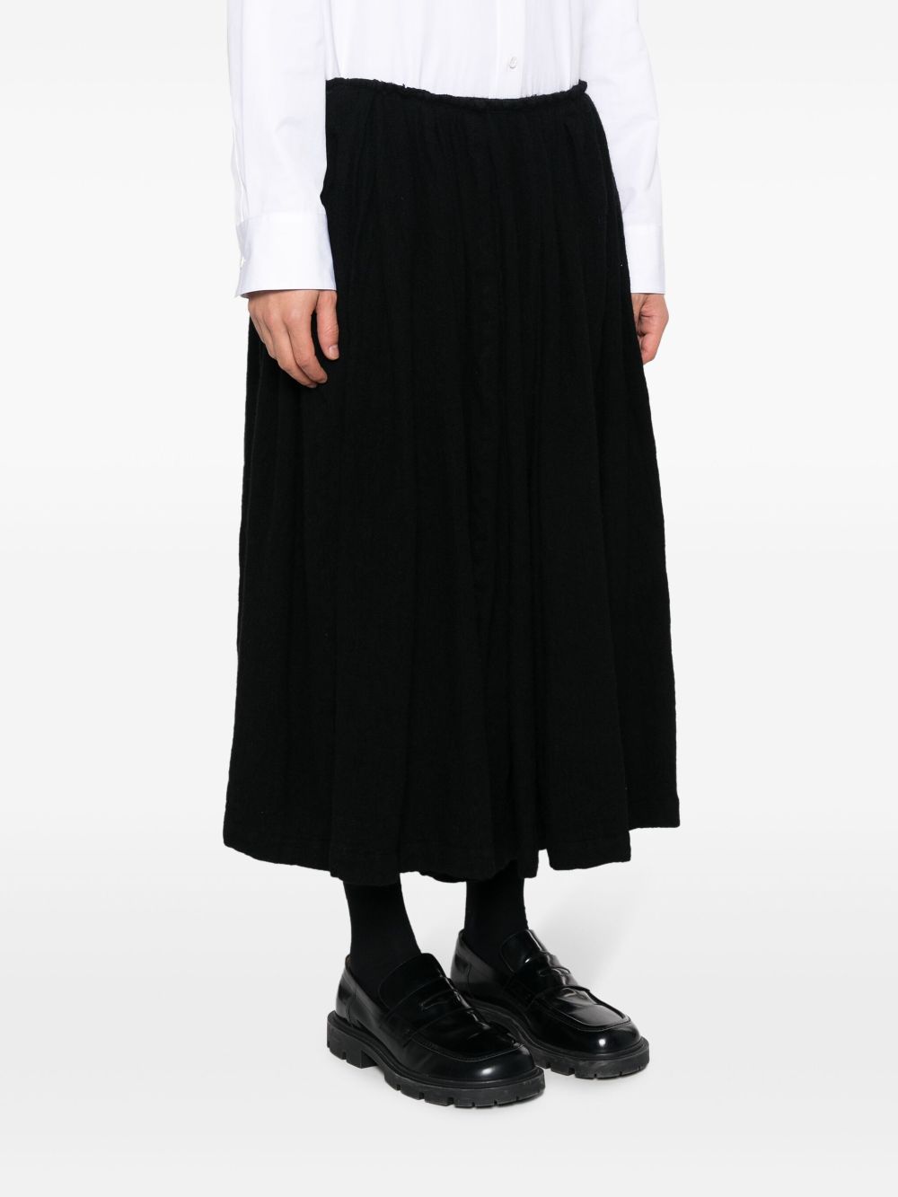 Black Comme Des Garcons pleated wool skirt Men