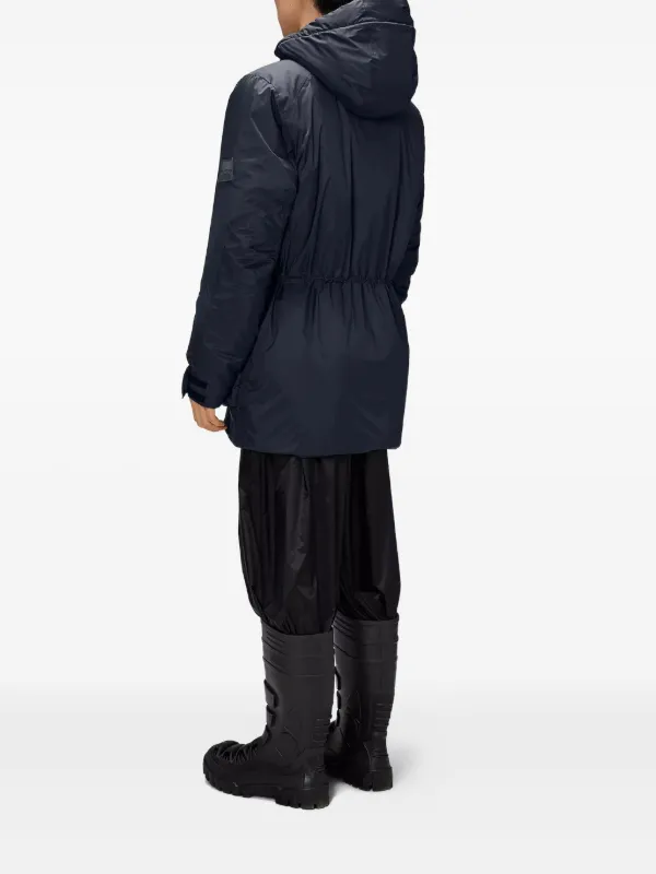 Rains Parka Con Coulisse Blu FARFETCH IT