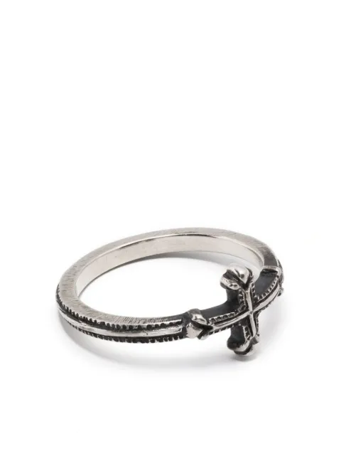WERKSTATT:MÜNCHEN cross-charm polished-finish ring