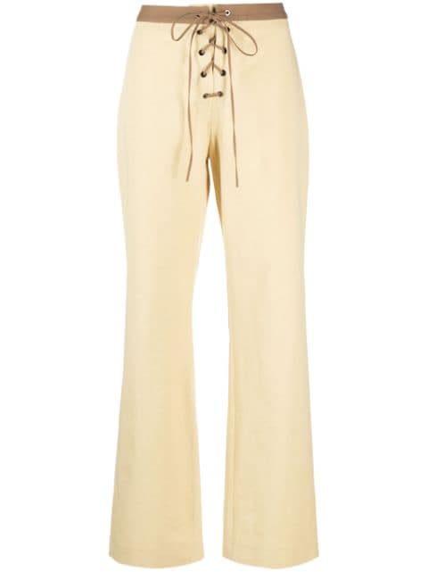 Claudie Pierlot lace-up straight trousers