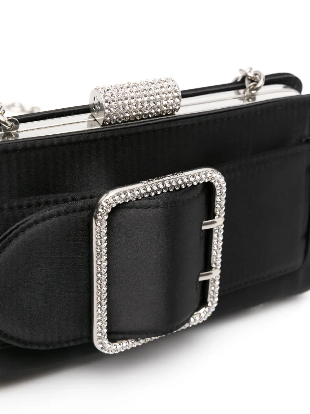 Simkhai Nolan oversized-buckle Satin Clutch Bag - Farfetch