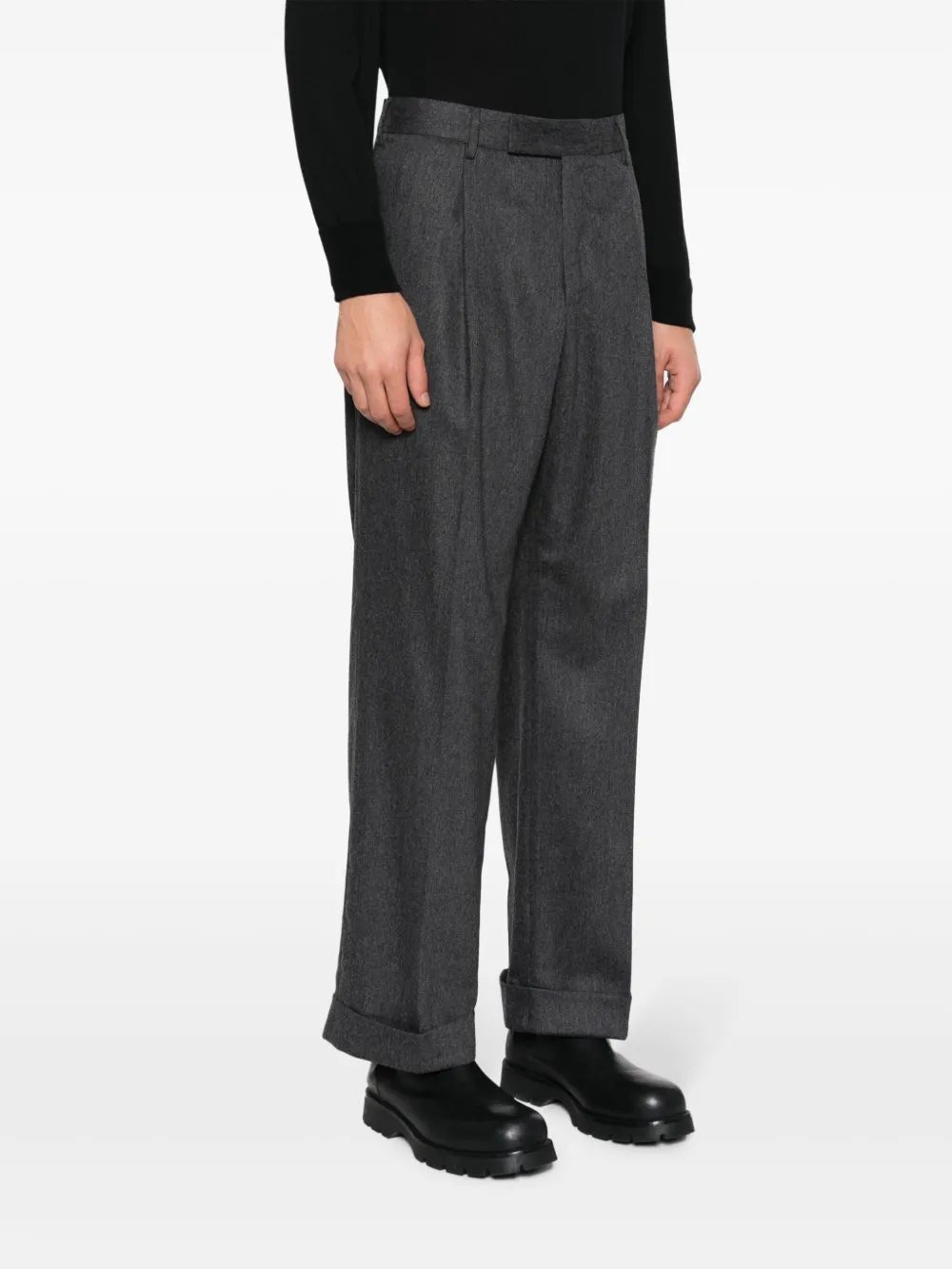 Pt Torino Quindici Straigh-leg Trousers In Grey