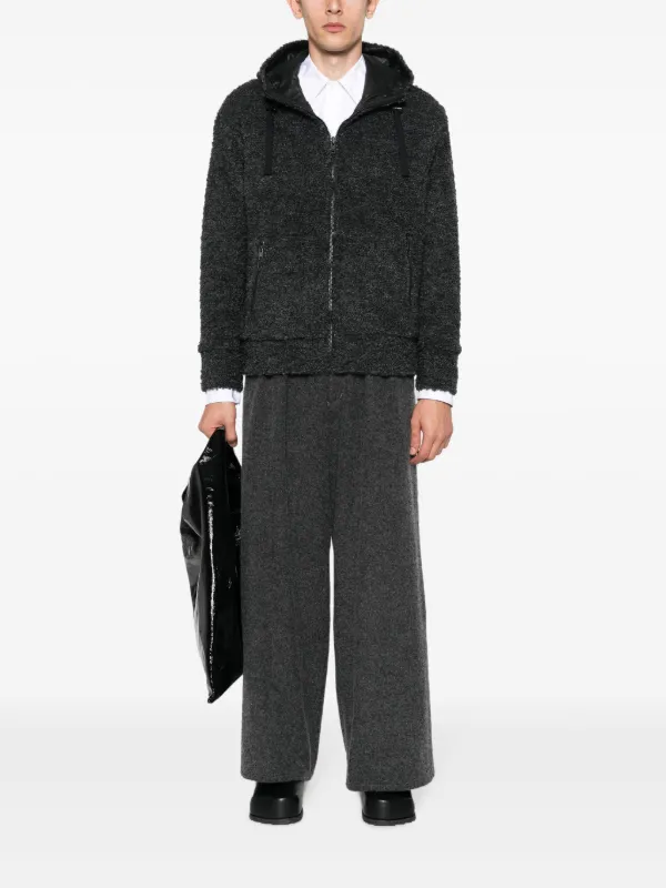 スウェット・トレーナー Junya Watanabe MAN Textured drawstring zipped hoodie Grey 22042909_51834329_1000.jpg