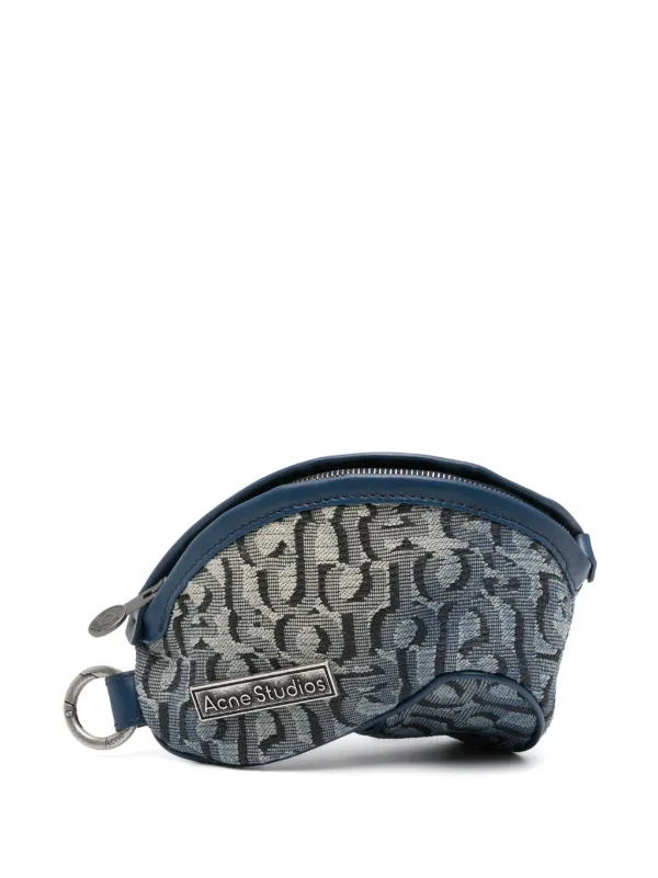 Acne Studios logo-plaque Zipped Wallet Blue FARFETCH JO