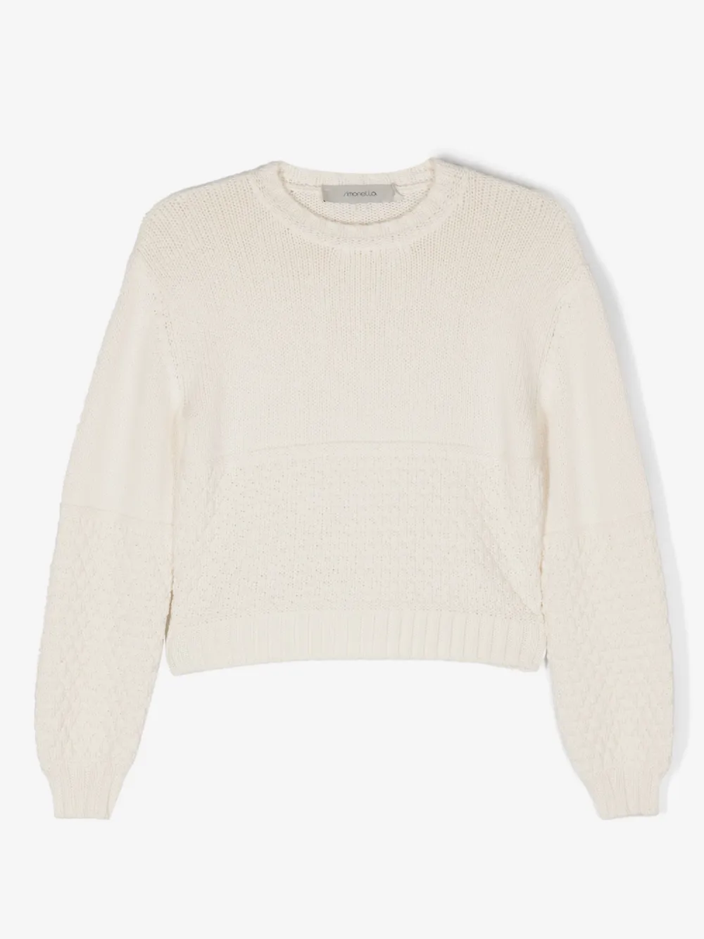 Simonetta cable-knit wool-blend jumper | Neutrals | Image 1