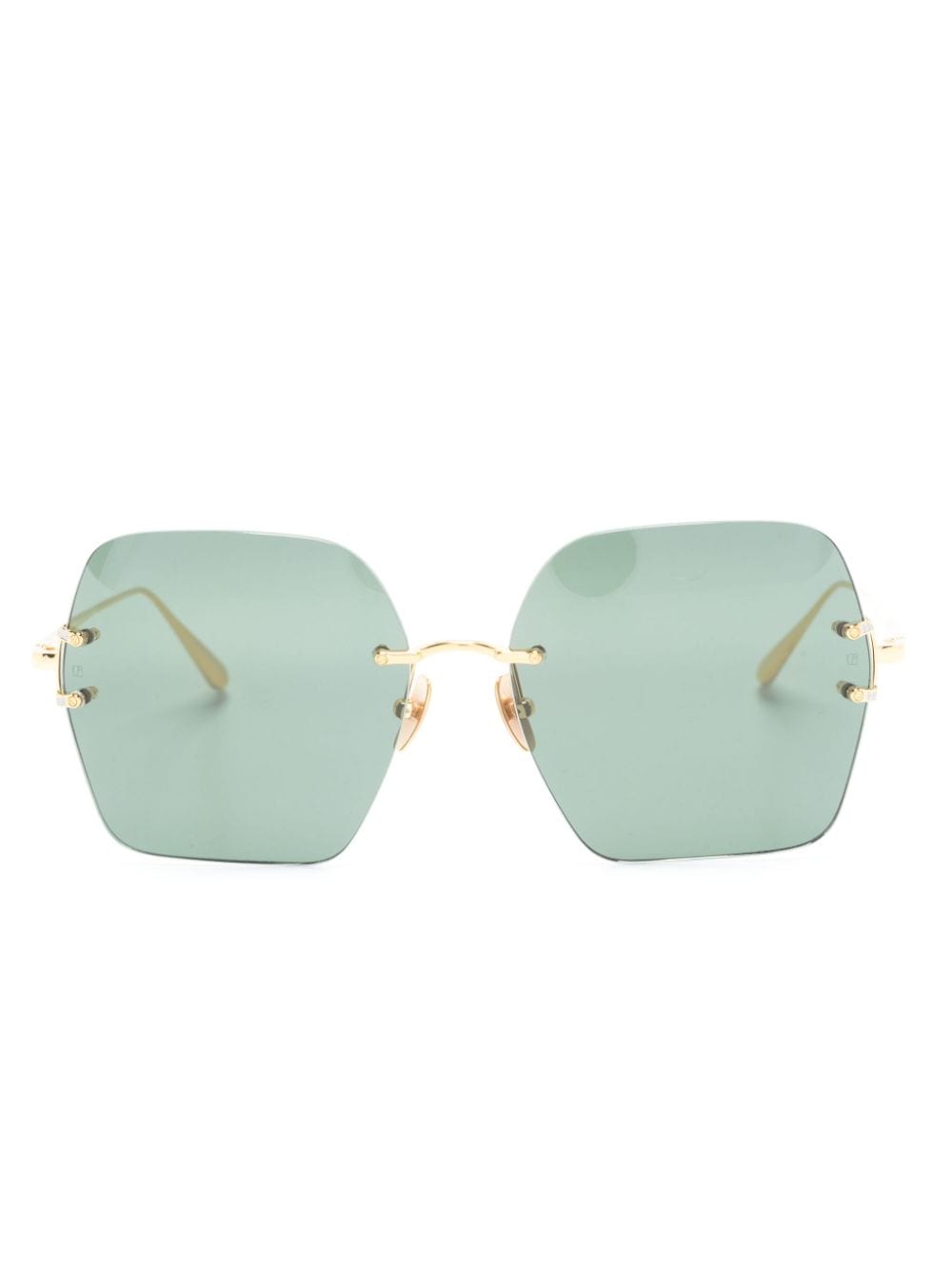 Linda Farrow Carina Oversize-frame Sunglasses In Gold
