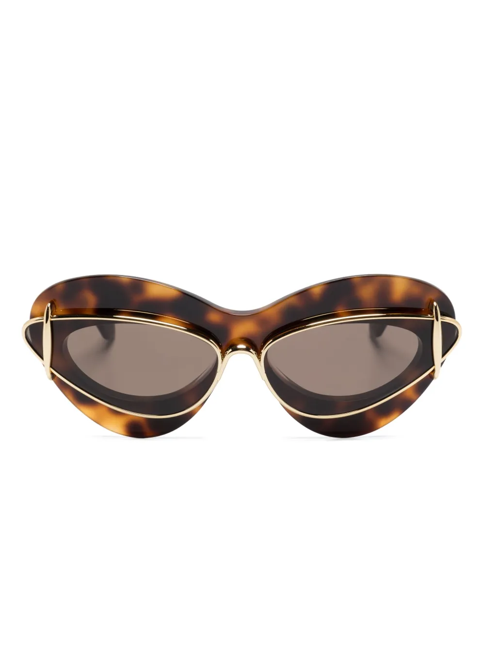 Loewe Tortoiseshell Effect Cat Eye Frame Sunglasses Farfetch