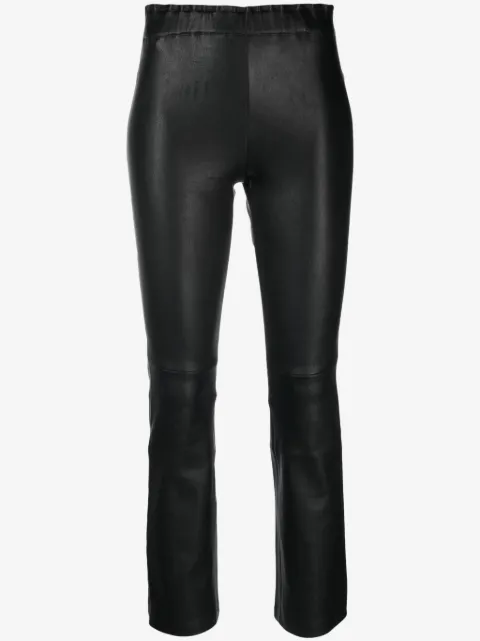Stouls cropped leather trousers