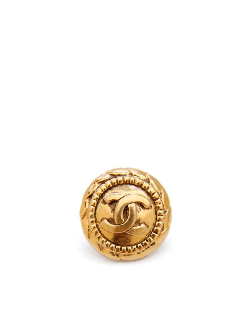 CHANEL Pre-Owned 1990s oorbellen met CC-logo - Goud