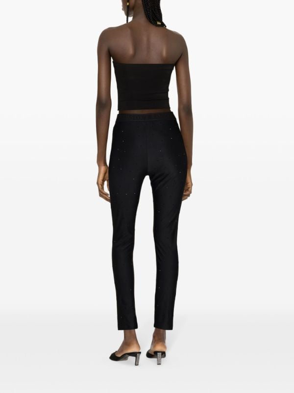 Versace Jeans Couture rhinestone-embellished Cropped Leggings