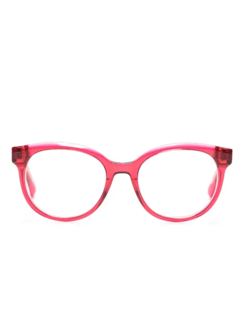 MAX&Co. logo-engraved round-frame glasses