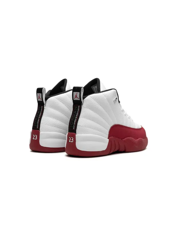 Jordan 12 red and white toddler best sale