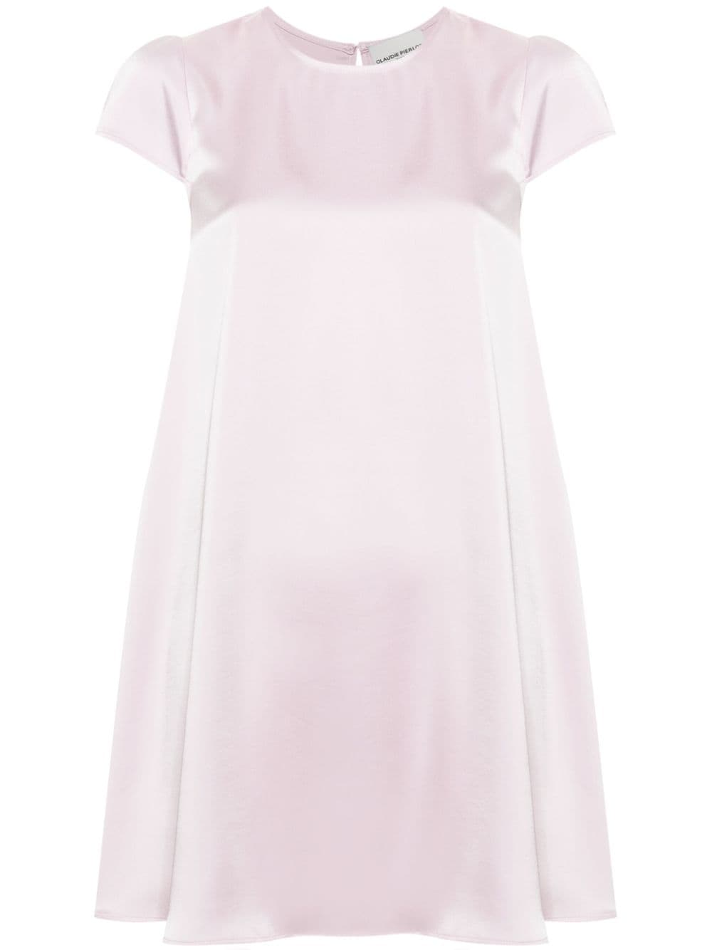 Claudie Pierlot Fluwelen mini-jurk Roze