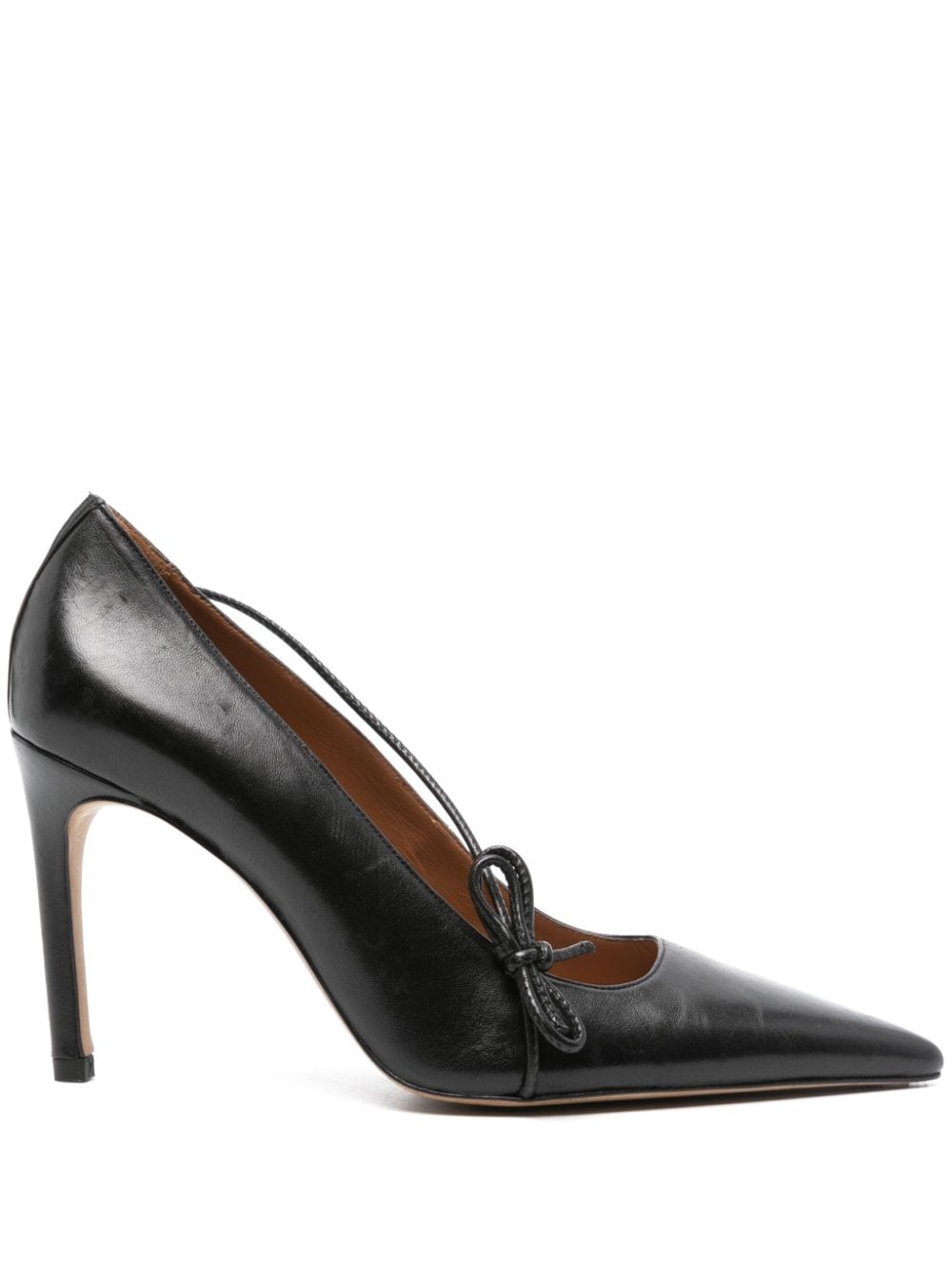 Claudie Pierlot 100mm Leather Pumps In Gray