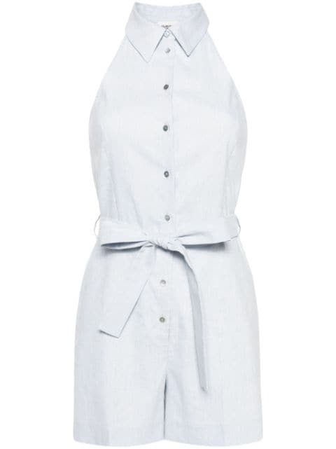Claudie Pierlot pointed-collar buttoned playsuit