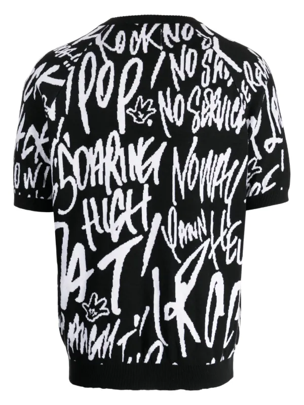 Takahiromiyashita The Soloist Maglione Con Stampa Graffiti Nero