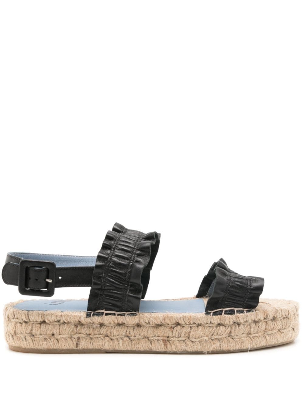 Blue Bird Shoes platform-sole leather sandals Black