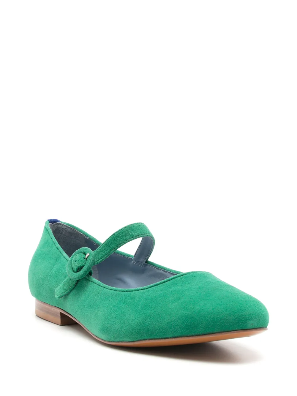 Blue Bird Shoes Doll suède ballerina's - Groen