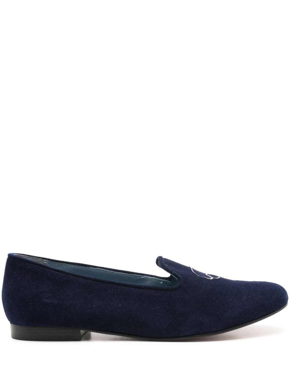 Blue Bird Shoes Face To Face Suede Loafers In Black
