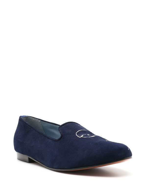 Navy blue suede hot sale loafers womens