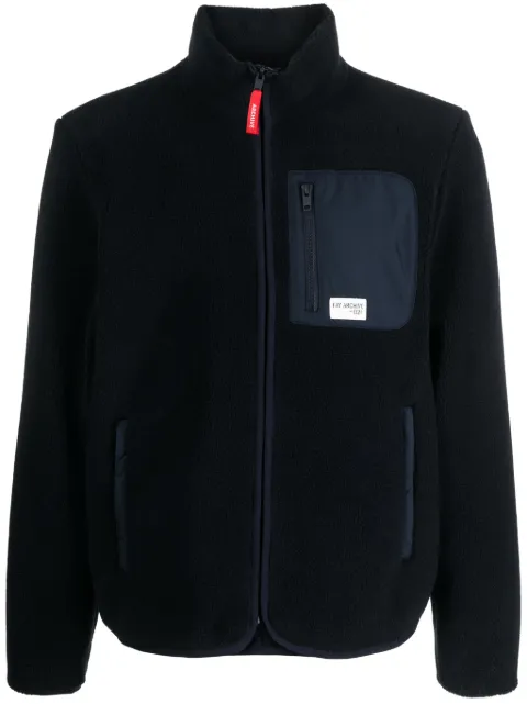 Fay logo-appliqué fleece windbreaker