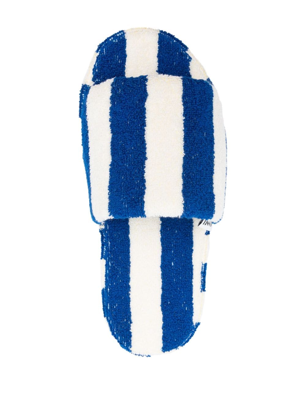 Shop Sunnei Striped Cotton Slippers In Blue