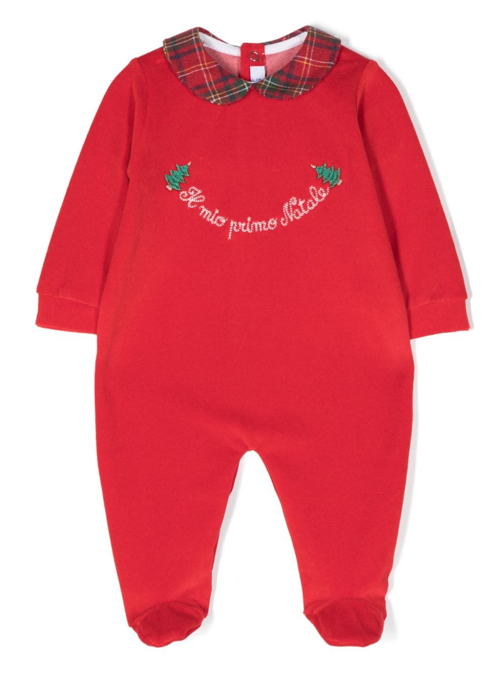 Siola Babies' Slogan-embroidered Long-sleeve Tracksuit In Red