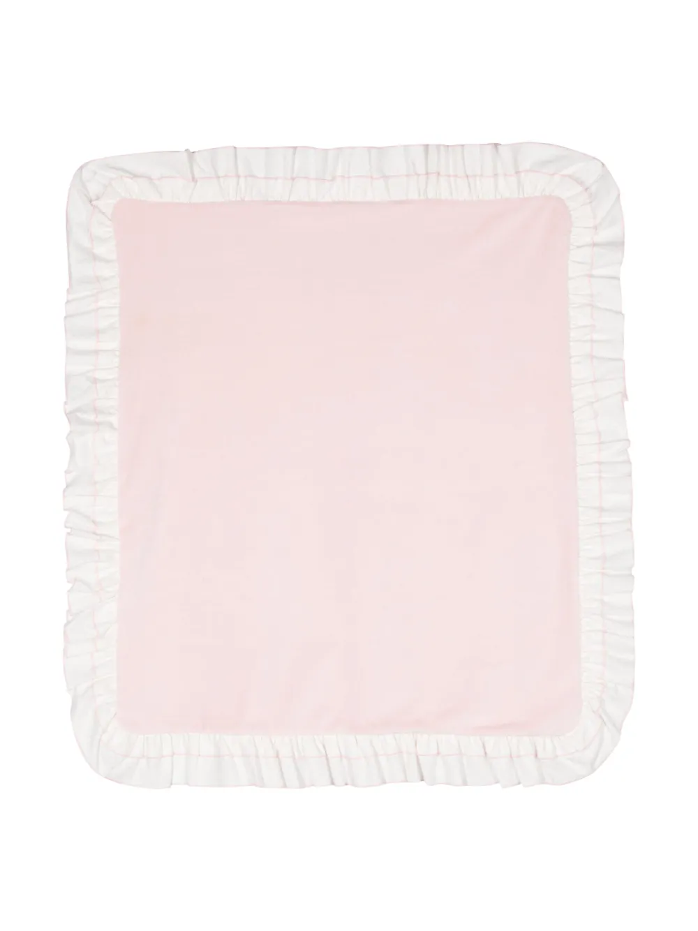 Shop La Stupenderia Chenille Ruffled Blanket In Pink