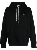 Nike Solo Swoosh-logo drawstring hoodie - 010 BLACK/WHITE