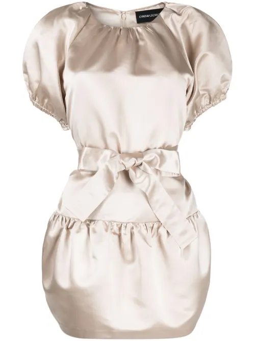 Robe en satin à coupe courte - Cynthia Rowley - Modalova